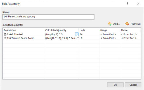 Edit Assembly dialog box
